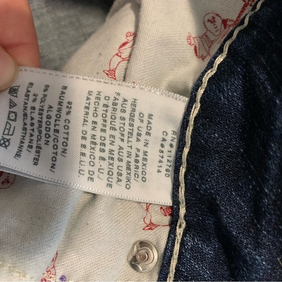 True Religion Women's Rocco Skinny Jeans with Flaps - Size 26 - Dark Wash - Picture 4 of 13